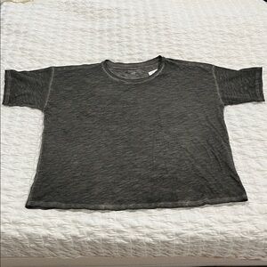 Eileen Fisher Grove Organic Cotton Hazy Slub Crew Neck Boxy Tee XS NWT